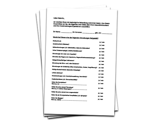 Gesundheitsfragebogen